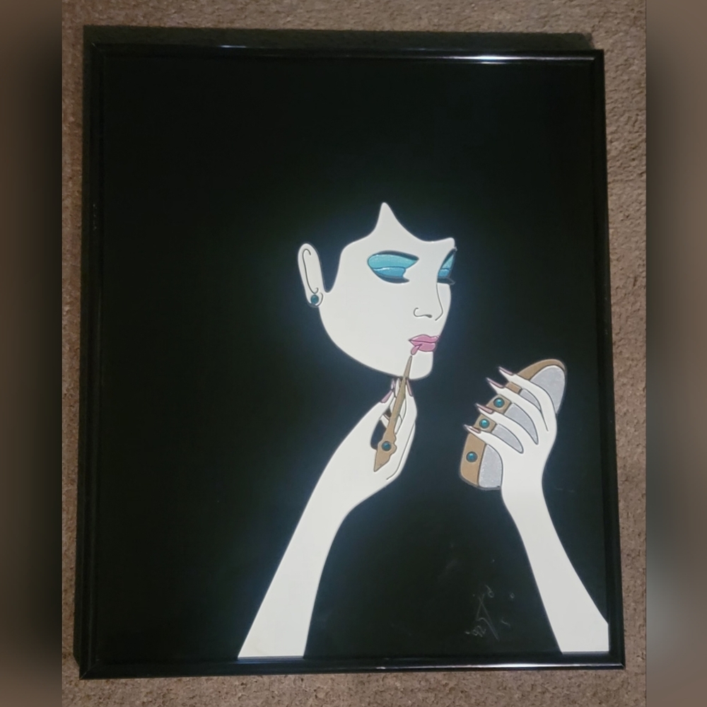 Vintage Acrylic Painting  with Makeup Theme